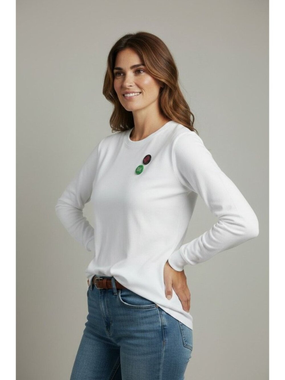 Juicy Couture Women's White Tee Top 'Give Me Candy' with Buttons - Medium New - Picture 4 of 6